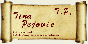 Tina Pejović vizit kartica